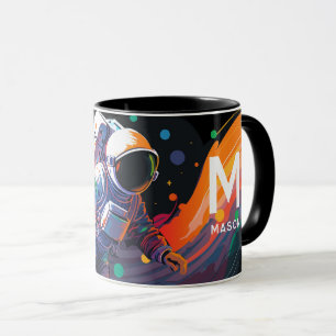 Personalisierter Name des modernen Astronauten Tasse