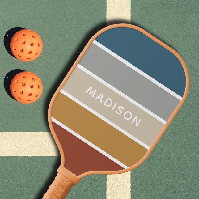 Personalisierter Name des modernen Colorblock Beac Pickleball Schläger (Von Creator hochgeladen)