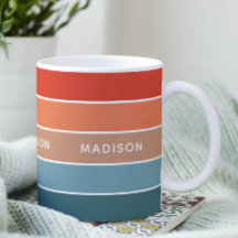 Personalisierter Name des modernen Colorblock Eart