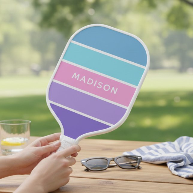 Personalisierter Name des modernen schick-Girl-Far Pickleball Schläger (Von Creator hochgeladen)