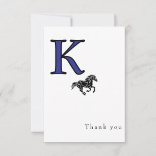 Personalisierter Name des Monogram School-Logos Dankeskarte