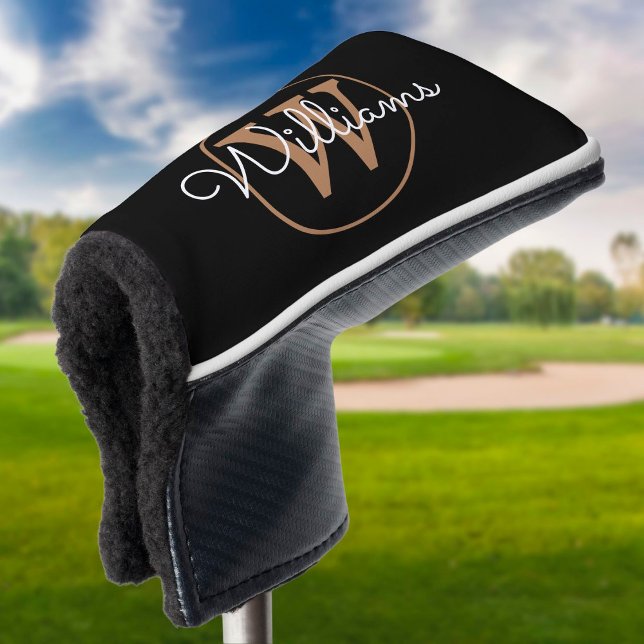 Personalisierter Name des Monogram-Skriptnamens Golf Headcover (Von Creator hochgeladen)