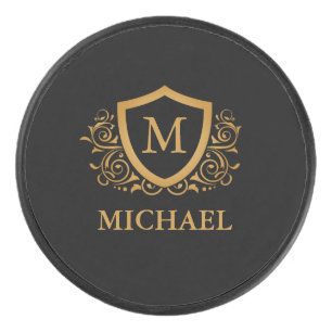 Personalisierter Name des Monogramms Eishockey Puck