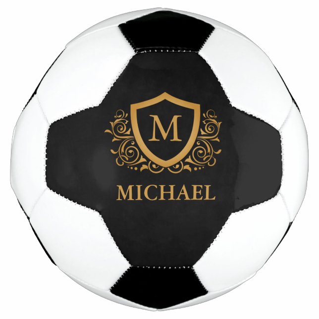 Personalisierter Name des Monogramms Fußball (Vorderseite)