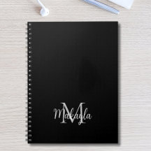Personalisierter Name des Monogramms Schwarz