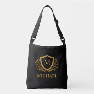 Personalisierter Name des Monogramms Tragetaschen Mit Langen Trägern