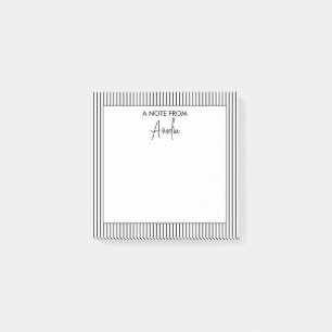 Personalisierter Name des Musters für Schwarz und  Post-it Klebezettel