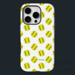 Personalisierter Name des niedlichen Softball-Must iPhone 16 Pro Hülle<br><div class="desc">Ein niedliches Softball Muster personalisierter Name iPhone Gehäuse,  mit einem modernen kalligraphischen Skript-Schriftart. Der Stil und die Farbe des Schriftartes können mithilfe der Online-Template-Tools geändert werden.</div>