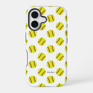 Personalisierter Name des niedlichen Softball-Must iPhone 16 Hülle