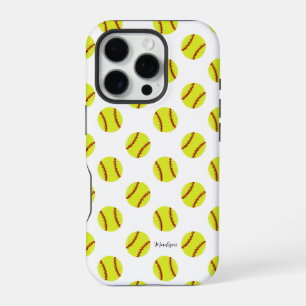 Personalisierter Name des niedlichen Softball-Must iPhone 16 Pro Hülle