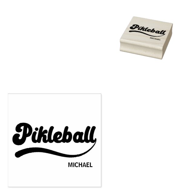 Personalisierter Name des Pickleball Gummistempel (Stempel)
