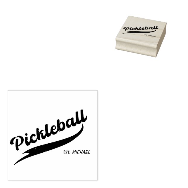 Personalisierter Name des Pickleball Gummistempel (Stempel)