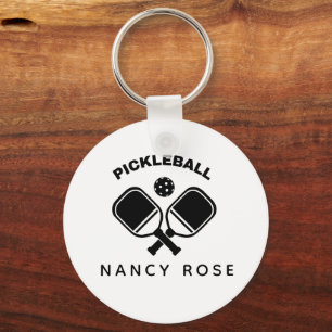 Personalisierter Name des Pickleball-Paddels Schlüsselanhänger