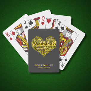 Personalisierter Name des Pickleball-Players Herzd Spielkarten