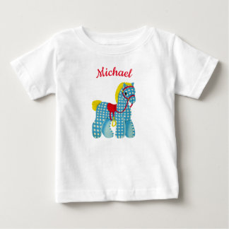 Personalisierter Name des Pony-Westerns Baby T-shirt
