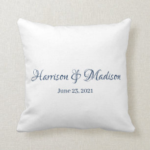 Personalisierter Name des Schiffes Datum Hochzeit Kissen