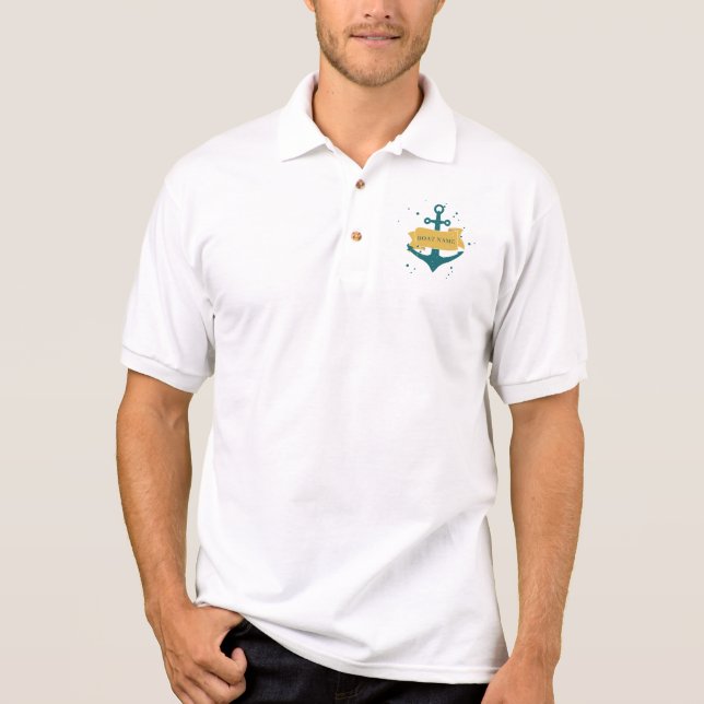 Personalisierter Name des Schiffes Polo Shirt (Vorderseite)