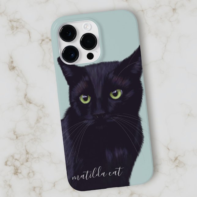 Personalisierter Name des Schwarzen Katzen Case-Mate iPhone Hülle (Von Creator hochgeladen)