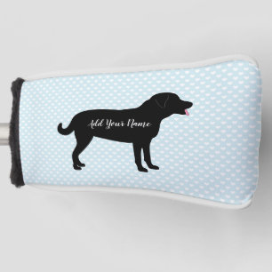 Personalisierter Name des schwarzen Labors Golf Headcover