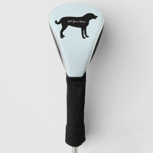 Personalisierter Name des schwarzen Labors Golf Headcover