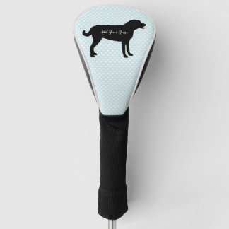Personalisierter Name des schwarzen Labors Golf Headcover
