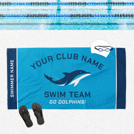 Personalisierter Name des Schwimmers Strandtuch