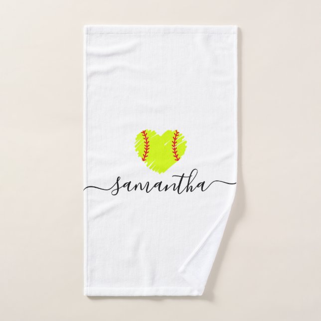 Personalisierter Name des Softball-Skripts Handtuch (Handtuch)