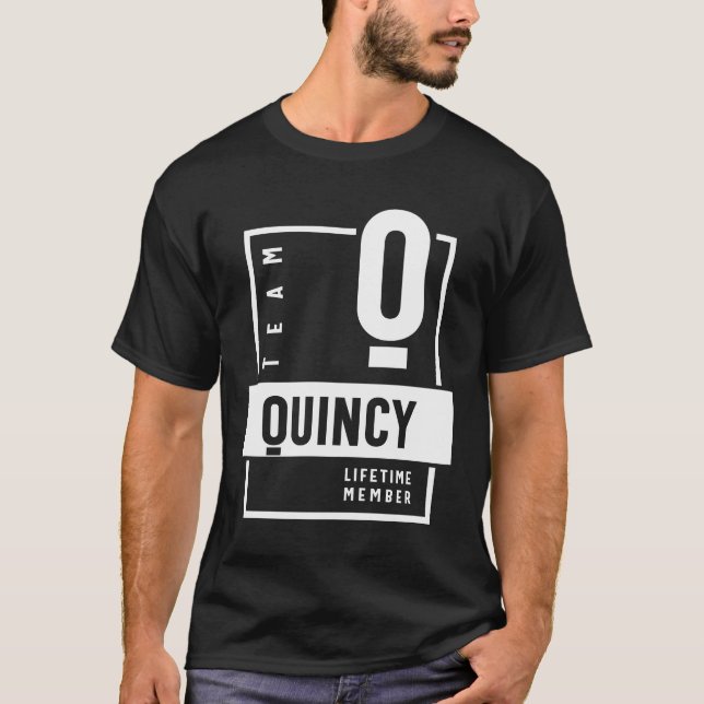 Personalisierter Name des Team Quincy Lifetime-Mit T-Shirt (Vorderseite)
