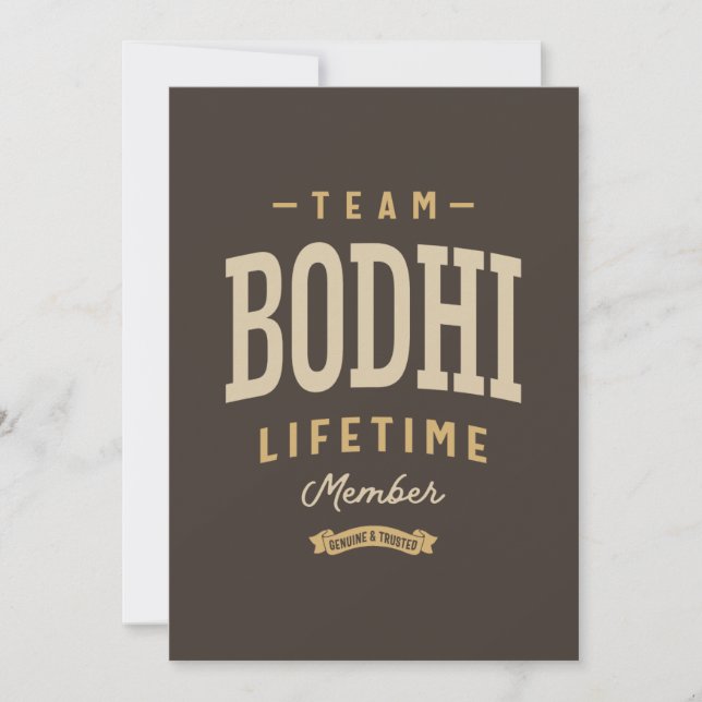 Personalisierter Name des Teams Bodhi Lifetime Einladung (Vorderseite)