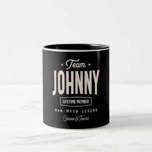 Personalisierter Name des Teams Johnny Lifetime Zweifarbige Tasse