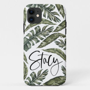 personalisierter Name des Tropenblattes Case-Mate iPhone Hülle