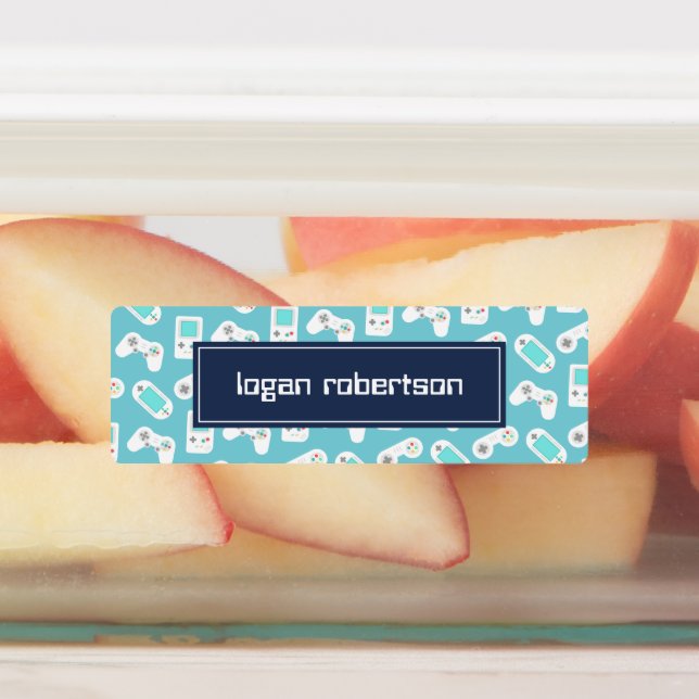 Personalisierter Name des Videospielmusters Etiketten (Befestigt)