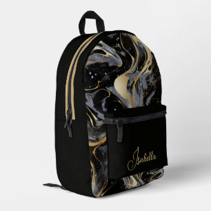 Personalisierter Name des Wasserfarben-Marmormuste Bedruckter Rucksack