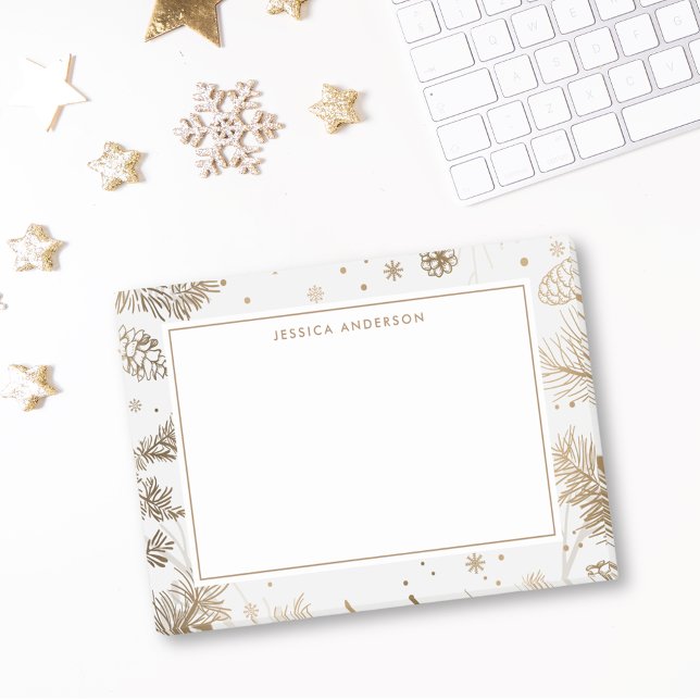 Personalisierter Name des Weihnachtsblattes Post-it Klebezettel (Von Creator hochgeladen)