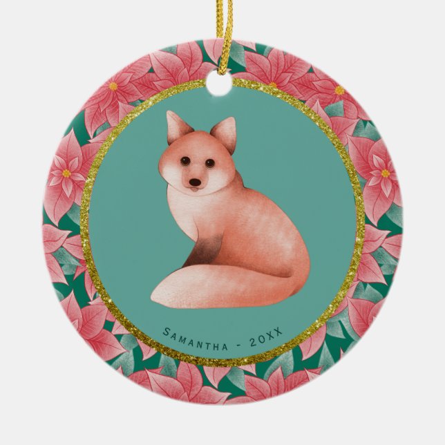 Personalisierter Name des Weihnachtsbusses für Kle Keramik Ornament (Vorne)