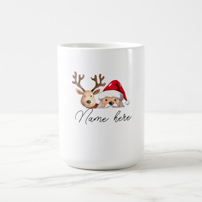 Personalisierter Name des Weihnachtskuchens Kaffeetasse (Mittel)