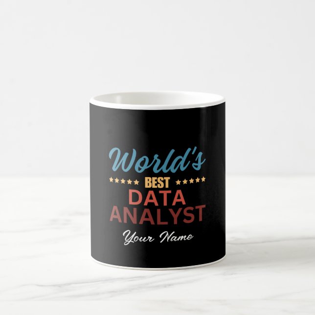 Personalisierter Name des weltbesten Datenanalytik Kaffeetasse (Mittel)