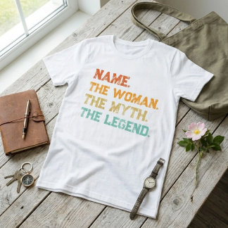 Personalisierter Name Die Frau Der Mythos Die Lege T-Shirt