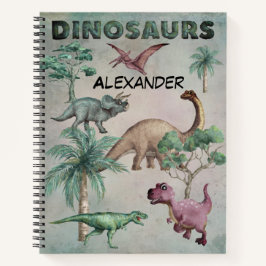 Personalisierter Name Dino Dinosaur-Notebook für J Notizbuch