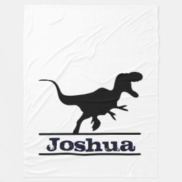Personalisierter Name Dinosaurier Fleecedecke