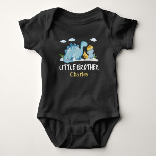 Personalisierter Name Dinosaurier Kleiner Bruder Baby Strampler