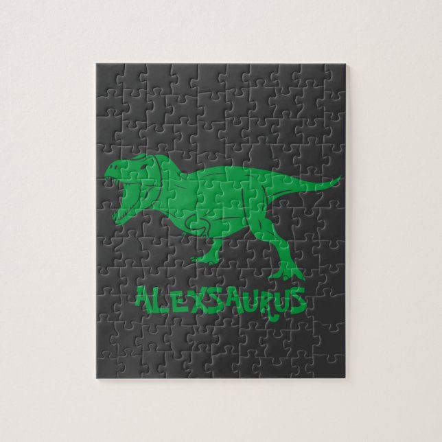 Personalisierter Name Dinosaurier-Puzzle Puzzle (Vertikal)