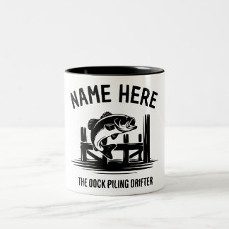 Personalisierter Name Dock Schatten Bass Zweifarbige Tasse
