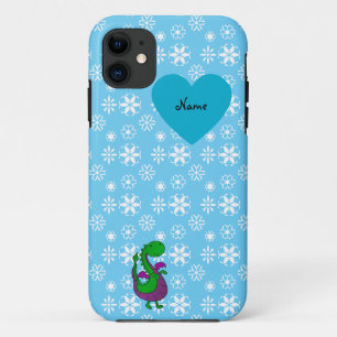 Personalisierter Name Dragon Blue Schneeflocken Case-Mate iPhone Hülle