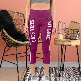 Personalisierter Name Eigener Weißwein Mama Spaß Capri Leggings