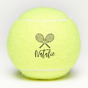 Personalisierter Name eines eleganten Skripts Tennisbälle