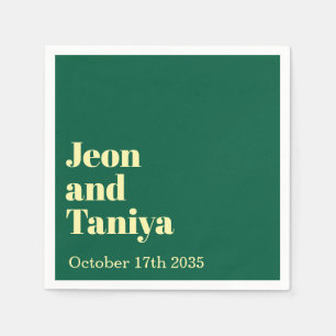 Personalisierter Name Einfach Moderne Minimale Hoc Serviette