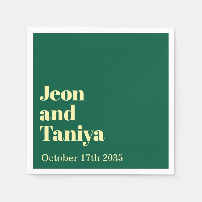 Personalisierter Name Einfach Moderne Minimale Hoc Serviette (Vorderseite)