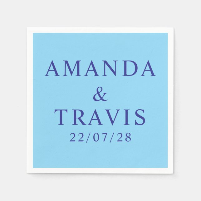 Personalisierter Name Einfach Moderne Minimale Hoc Serviette (Vorderseite)