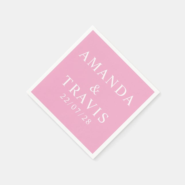 Personalisierter Name Einfach Moderne Minimale Hoc Serviette (Ecke)